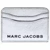 ( New Season ) Marc Jacobs The Metallic Card Case Women, Silver