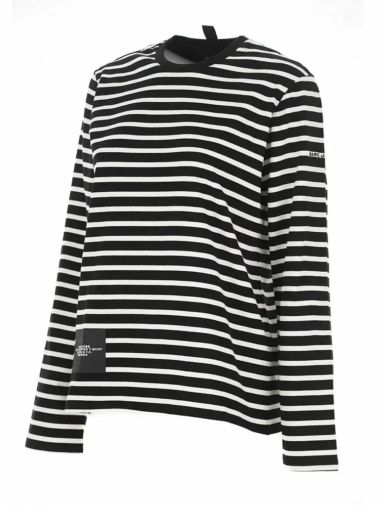 ( New Season ) Marc Jacobs Striped Long-Sleeve T-Shirt Women, Multi 3 ( New Season ) Marc Jacobs Striped Long-Sleeve T-Shirt Women, Multi - Image 3