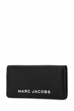 ( New Season ) Marc Jacobs Logo Detailed The Bold Open Face Wallet Women, Black -Marc Jacobs Store fe24bf14d94f941f4f1153618995febf